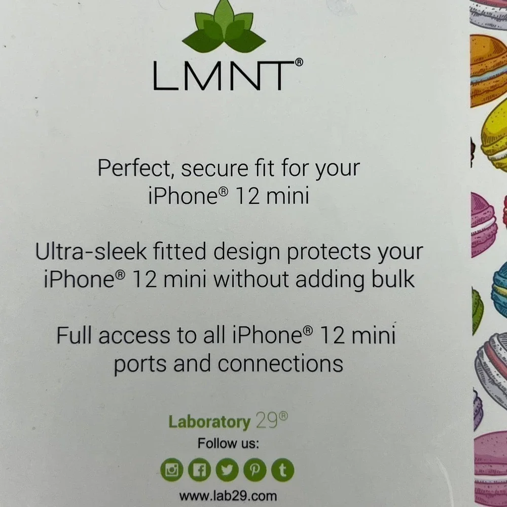 LMNT iPhone 12 Mini Macaron Phone Case Fun Cute Summer Party Cook Gifts
